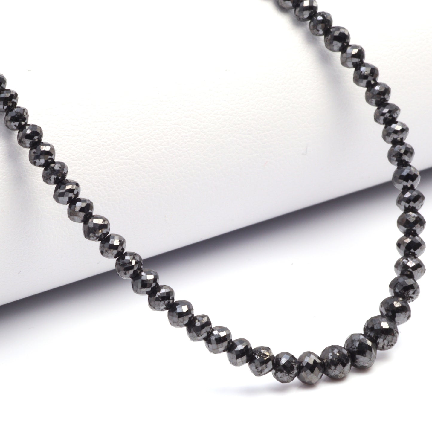 Black Diamond 3mm Faceted Rondelles