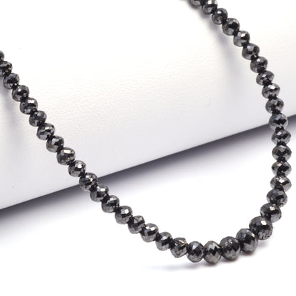Black Diamond 3mm Faceted Rondelles