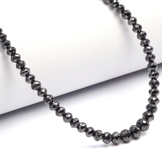 Black Diamond 3mm Faceted Rondelles