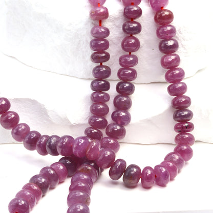 Ruby 7mm Smooth Rondelles