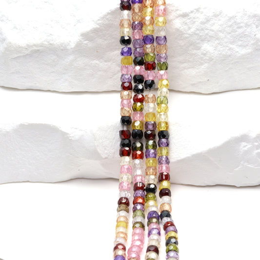 Cubic Zirconia 3mm Faceted Rondelles