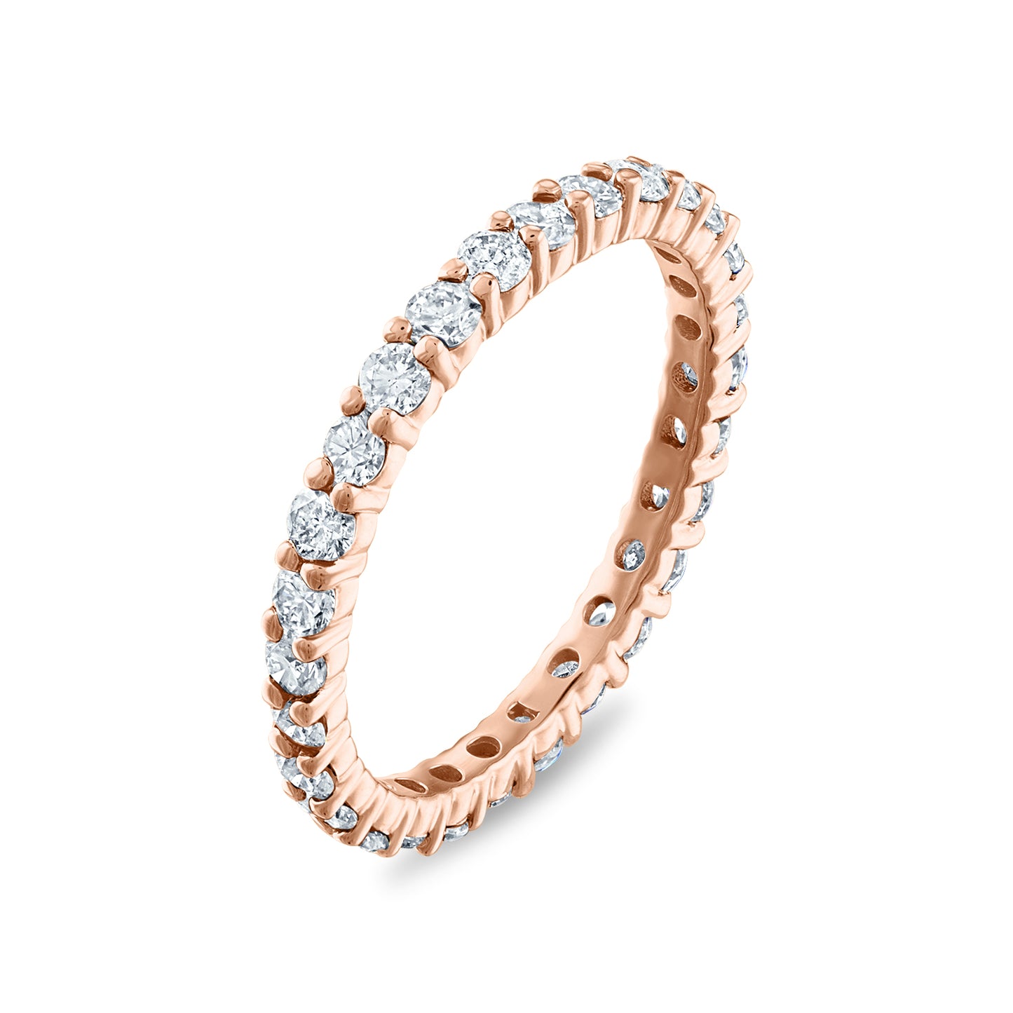 Shared Prong White Diamond Eternity Band