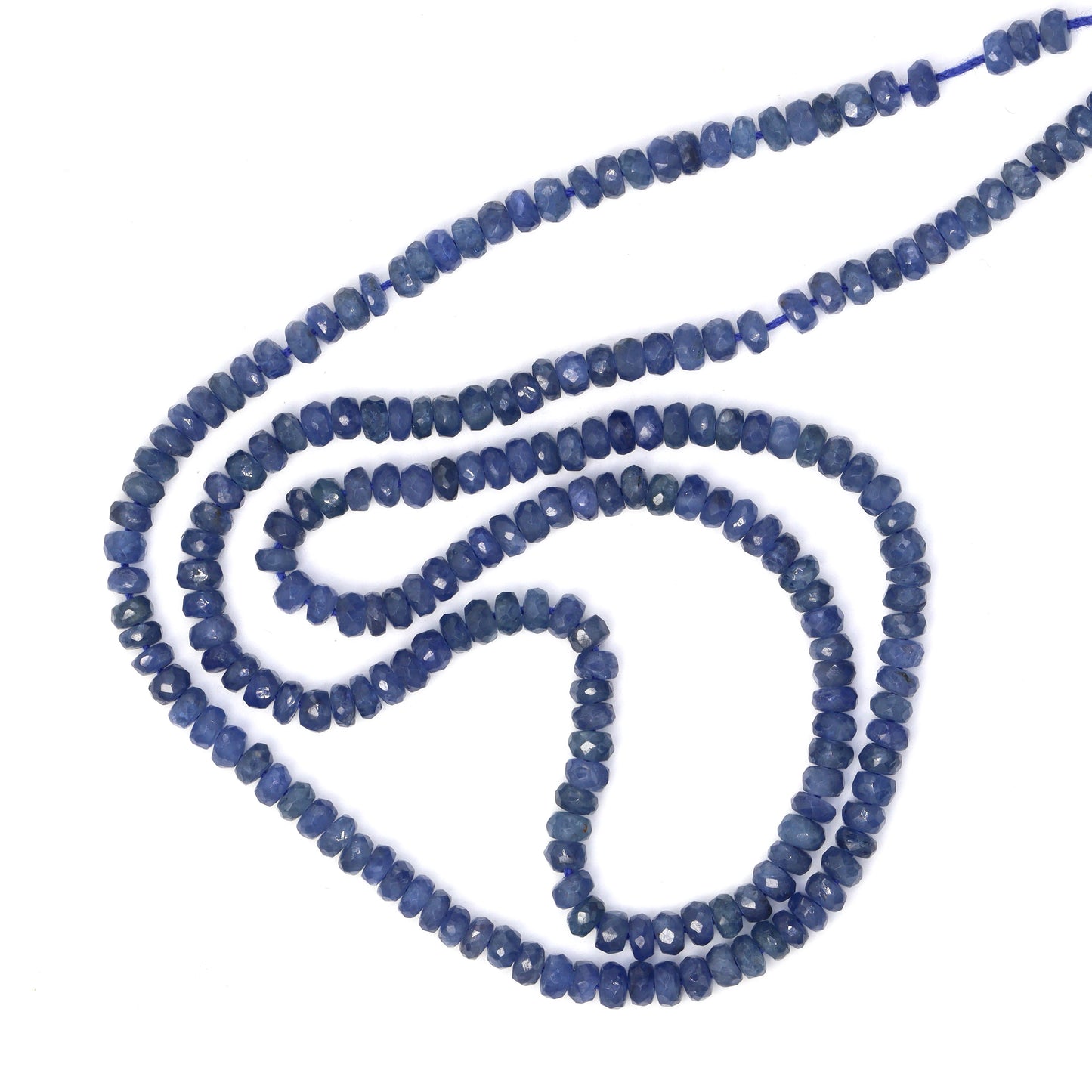 Cornflower Blue Sapphire 3.5mm Faceted Rondelles