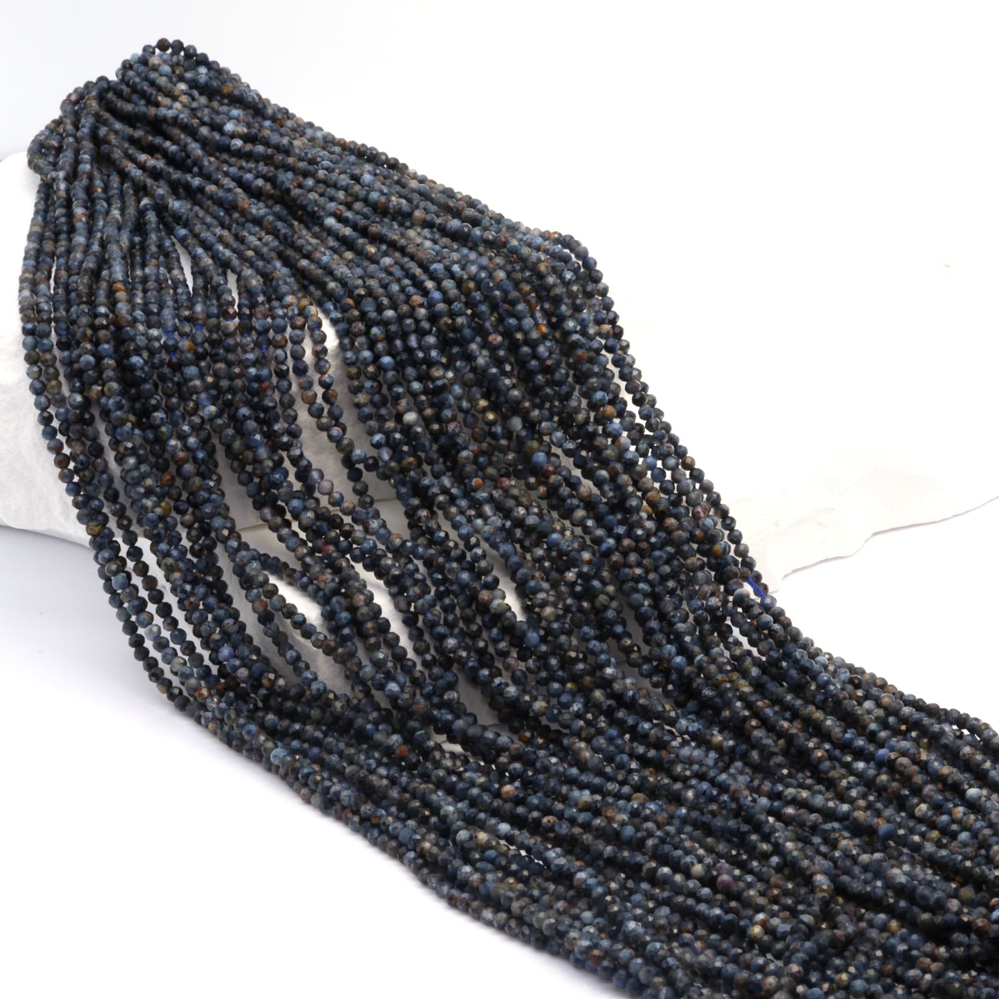 Pietersite 2mm Faceted Rounds Bead Strand