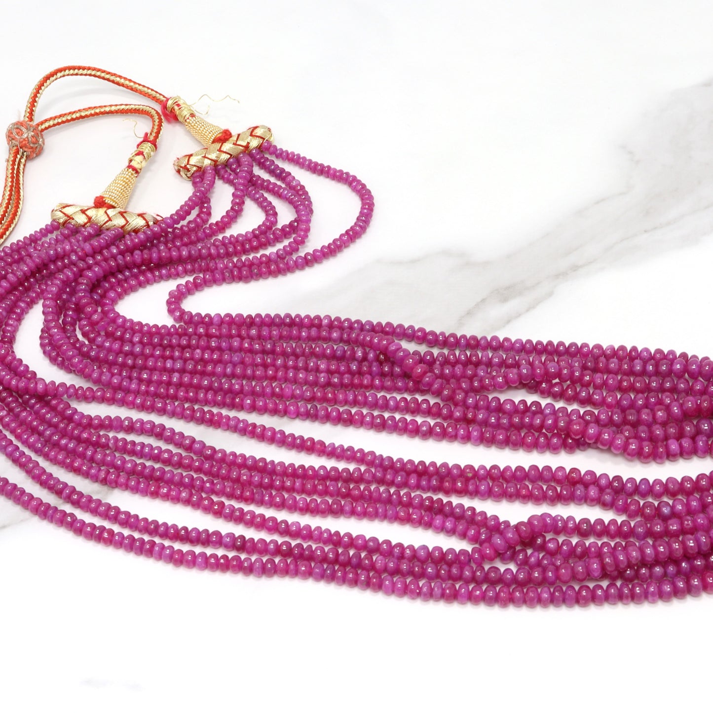 Pink Sapphire 3mm Smooth Rondelles