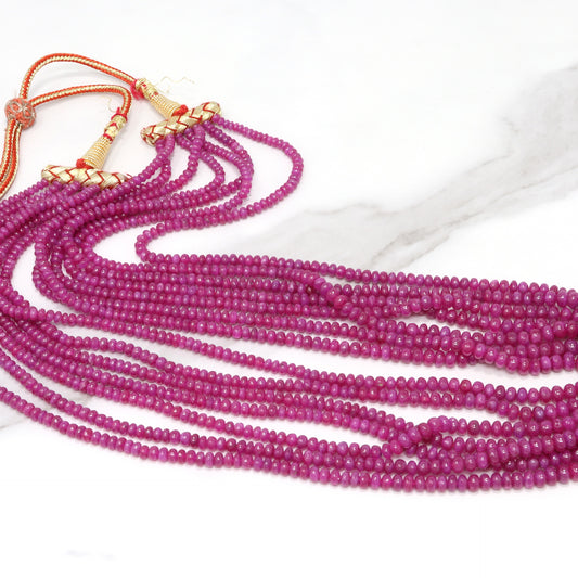 Pink Sapphire 3mm Smooth Rondelles