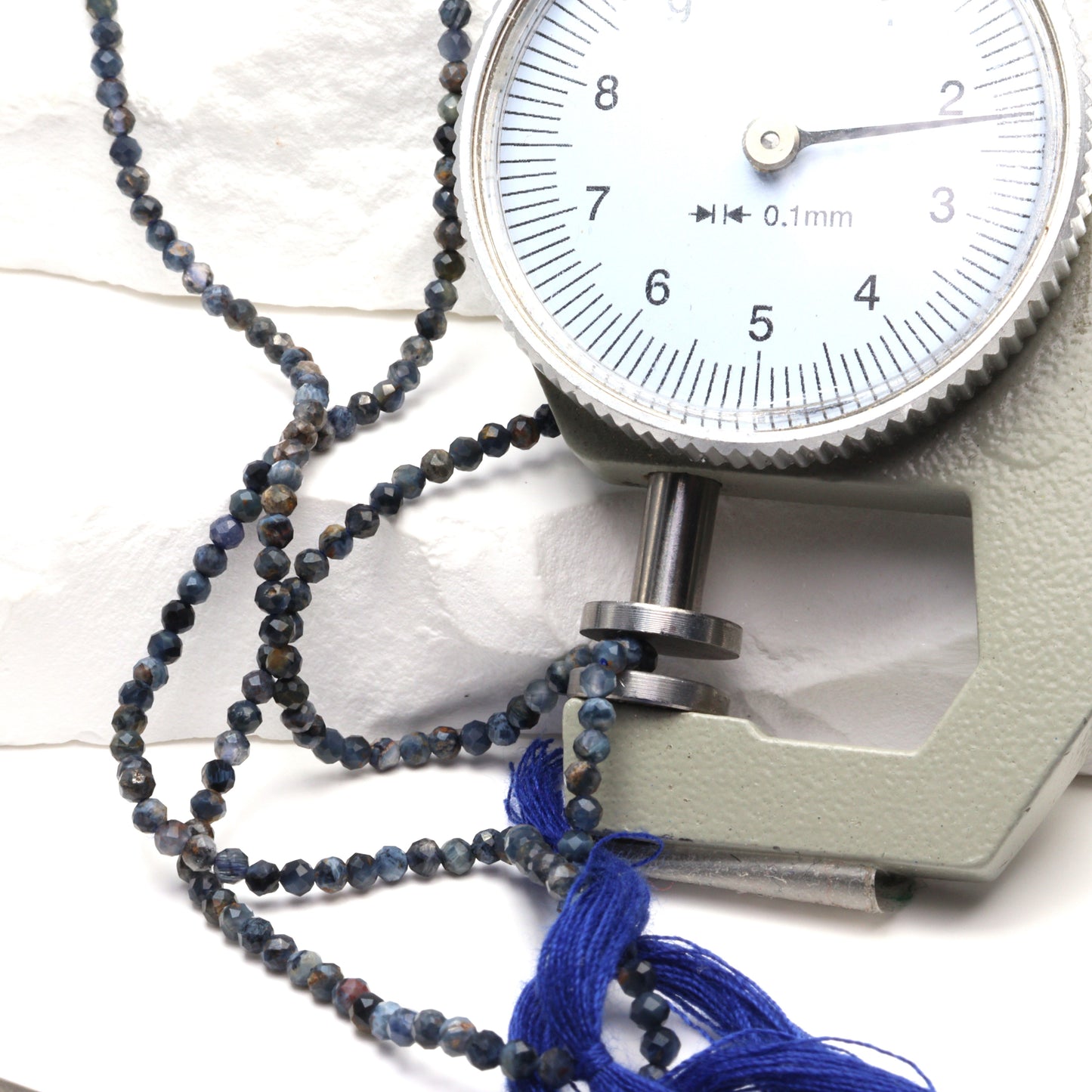 Pietersite 2mm Faceted Rounds Bead Strand