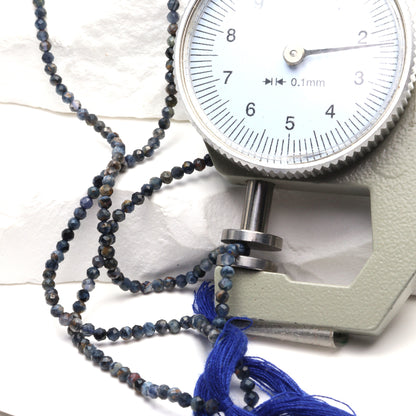 Pietersite 2mm Faceted Rounds Bead Strand