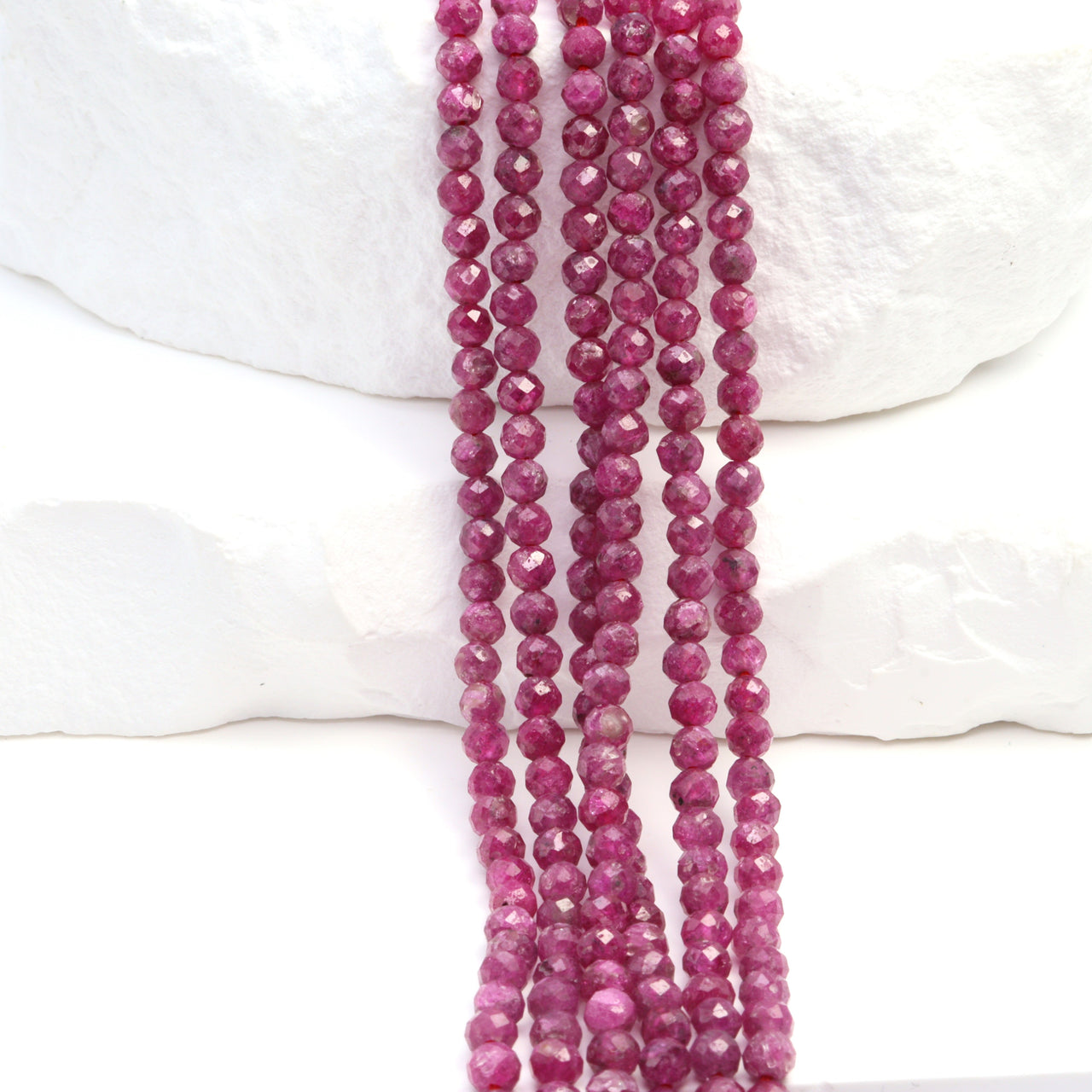 Red Ruby 3mm Faceted Rounds