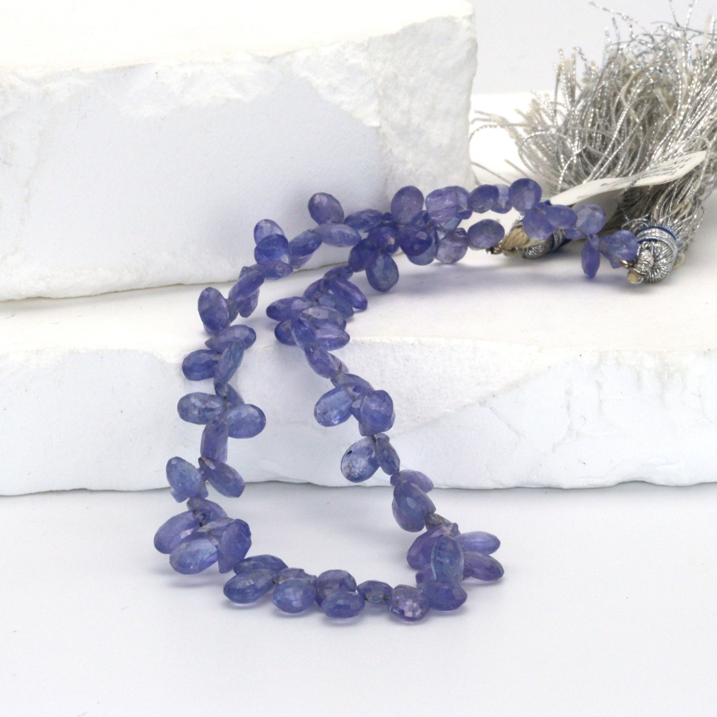Blue Tanzanite 6x4mm Faceted Pear Shaped Briolettes