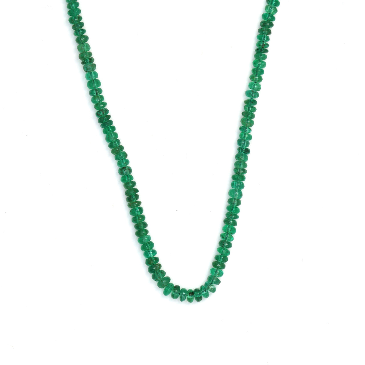 Green Emerald 2.5mm - 3.0mm Smooth Rondelles Bead Strand