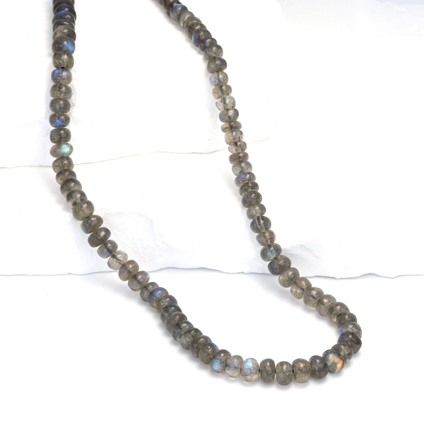 Blue Labradorite 5mm Smooth Rondelles