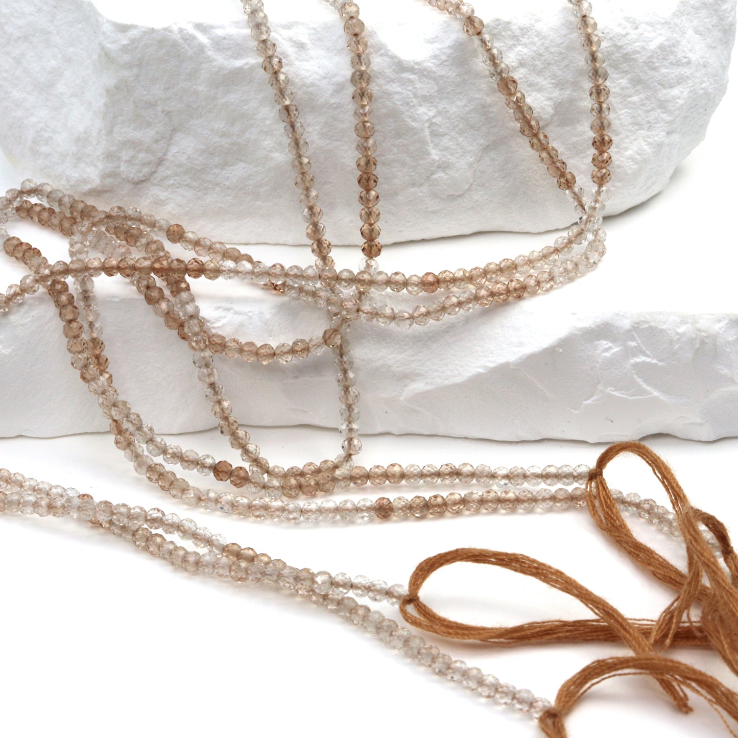 Ombre Imperial Topaz 2.5mm Faceted Rondelles