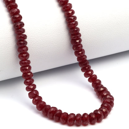 AA Red Ruby 4.5mm - 5.5mm Faceted Rondelles Bead Strand