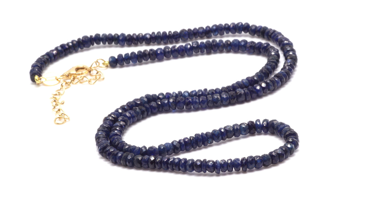 18k Blue Sapphire Necklace