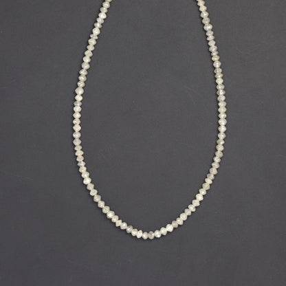 Gray Diamond 1.6mm - 2mm Faceted Rondelles Bead Strand