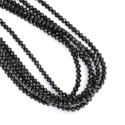 Black Diamond 3mm Faceted Rondelles