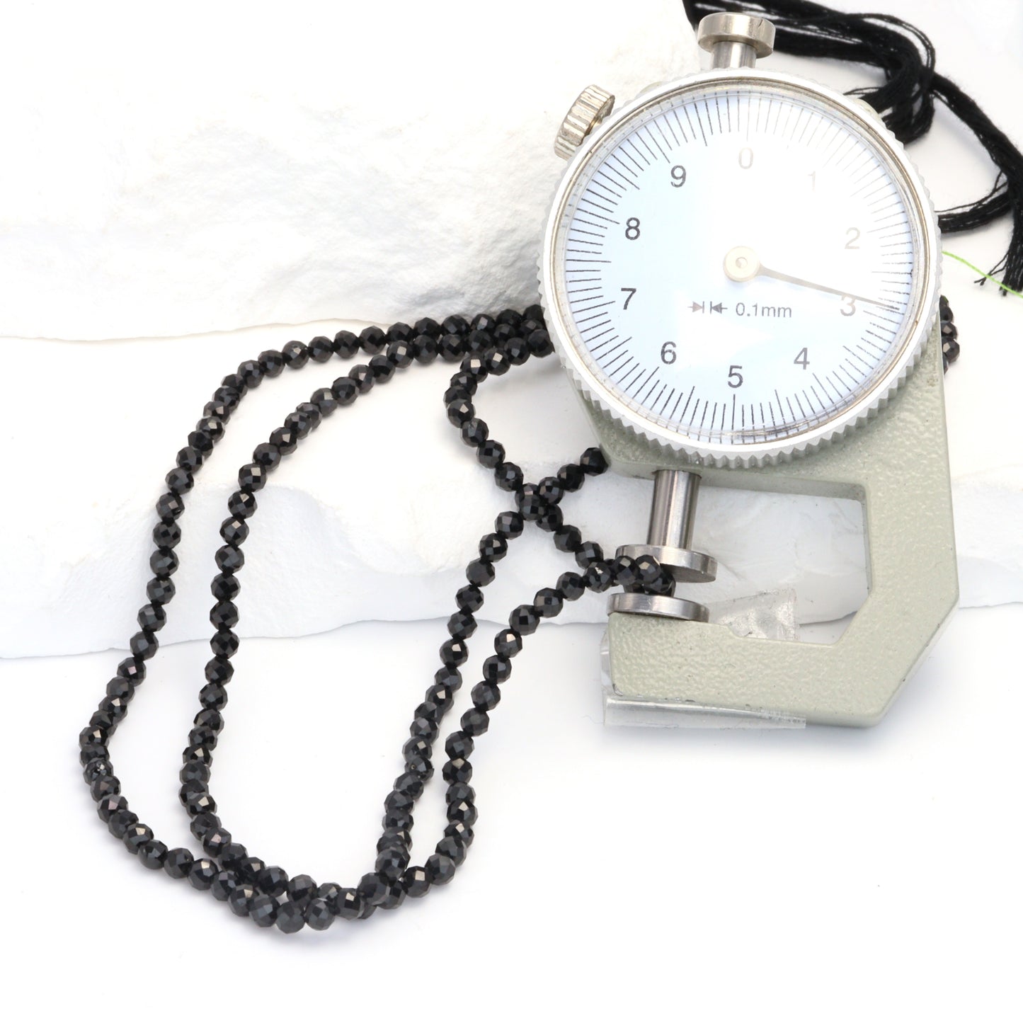 Black Spinel 3mm Faceted Rounds