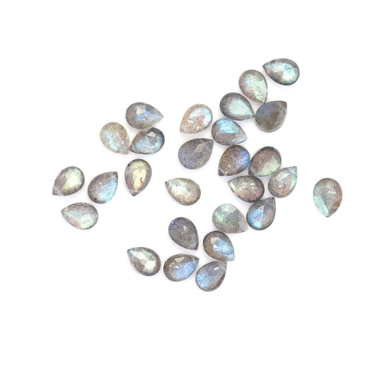 AAA Blue Labradorite 7x5mm Faceted Pear Shaped Briolettes Loose Beads