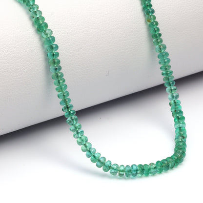 Green Emerald 2.5mm - 3.25mm Smooth Rondelles Bead Strand
