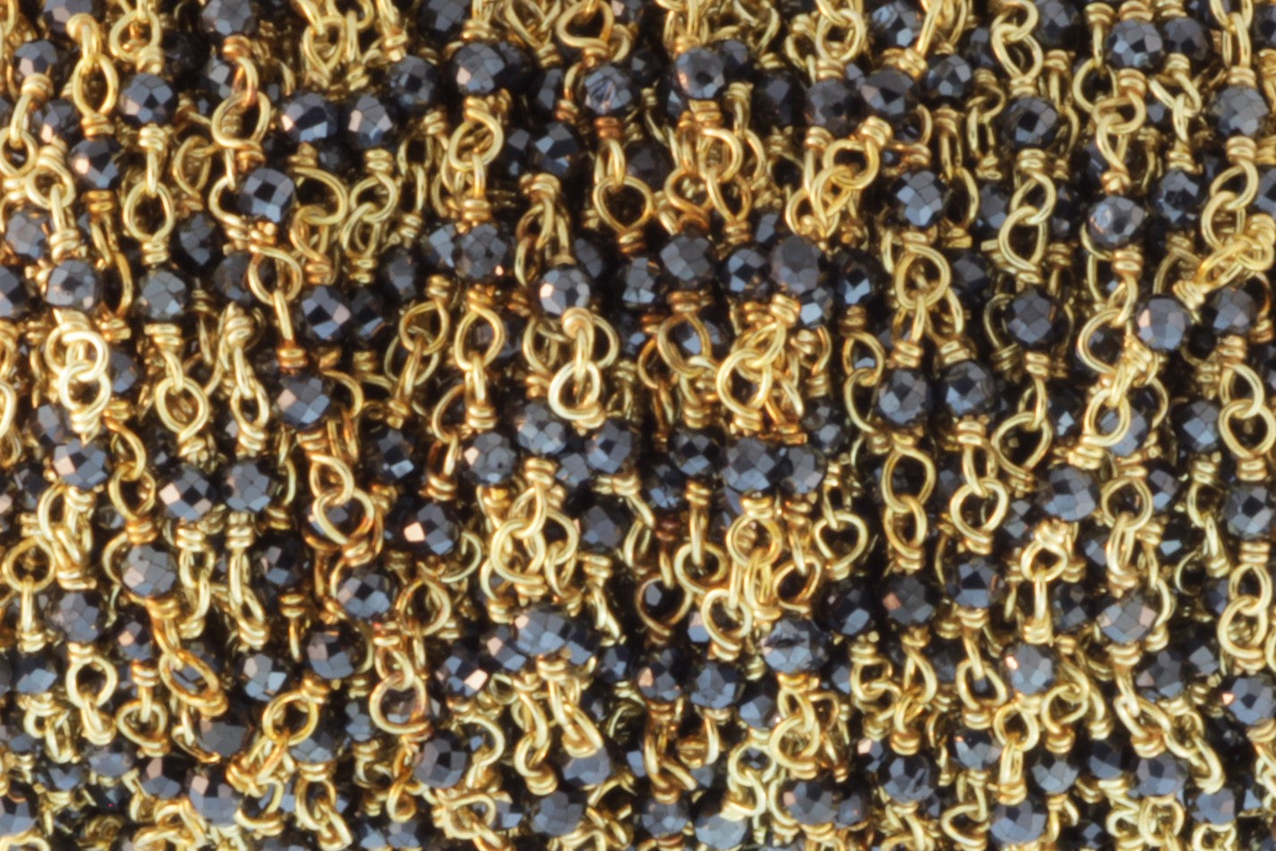 Coated Black Spinel 2mm Faceted Rounds