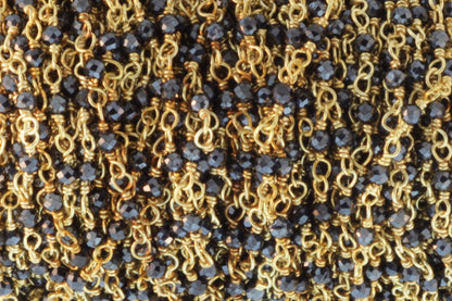 Coated Black Spinel 2mm Faceted Rounds