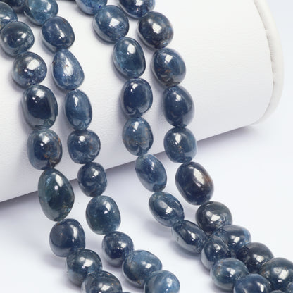 Blue Sapphire 6x8mm - 8x10mm Smooth Ovals Bead Strand