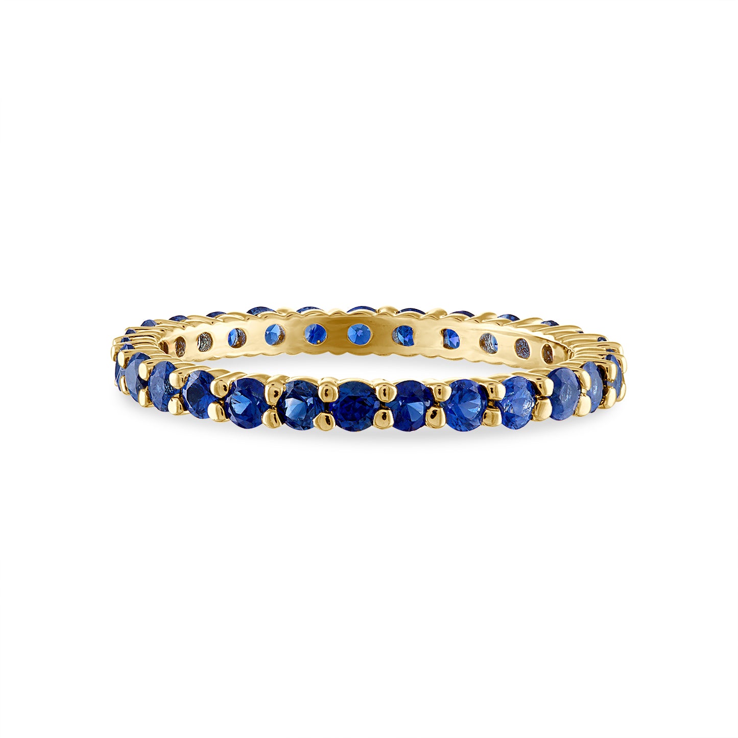 Shared Prong Blue Sapphire Eternity Band