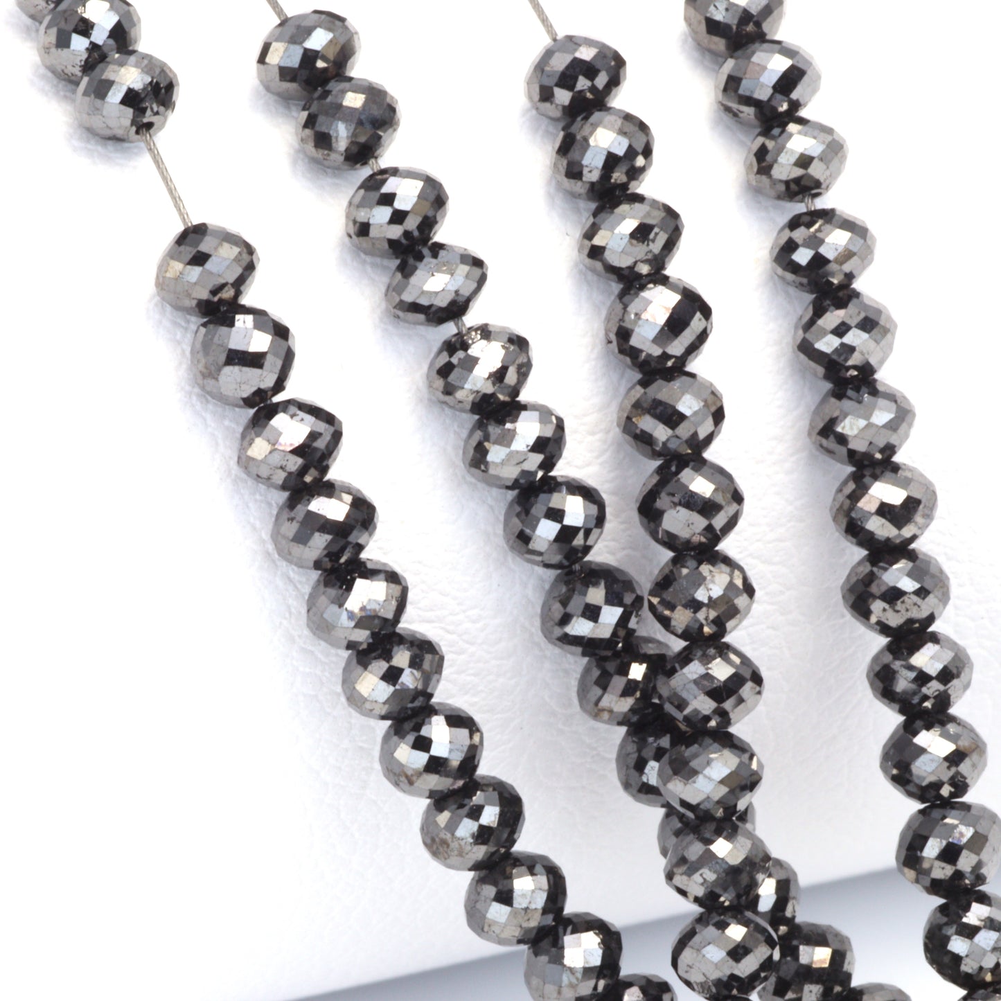 Black Diamond 3.5mm Faceted Rondelles