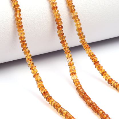 Orange Madeira Citrine 3mm Smooth Rondelles