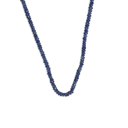 Royal Blue Sapphire 2.5mm Hand Faceted Rondelles Bead Strand