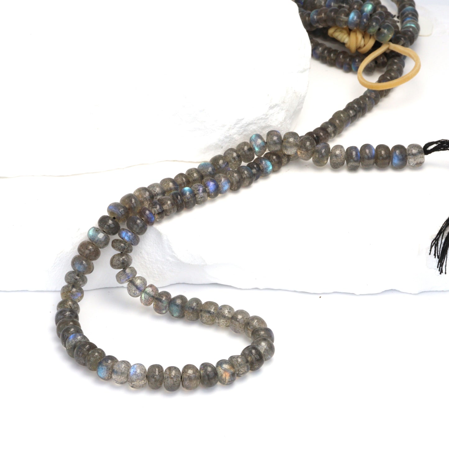 Blue Labradorite 5mm Smooth Rondelles