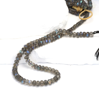 Blue Labradorite 5mm Smooth Rondelles