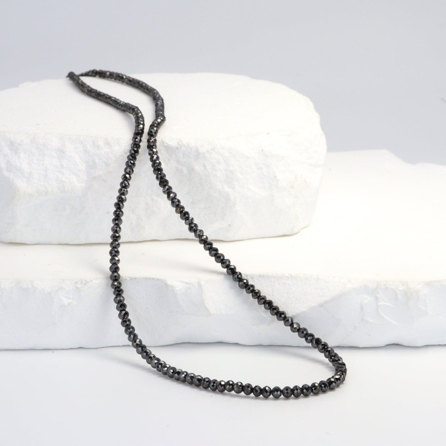 Black Diamond 2.5mm Faceted Rondelles