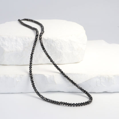 Black Diamond 2.5mm Faceted Rondelles