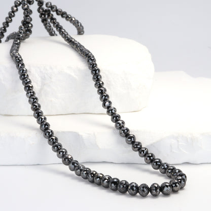 Black Diamond 4.5mm Faceted Rondelles