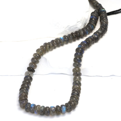 Blue Labradorite 7mm Smooth Rondelles
