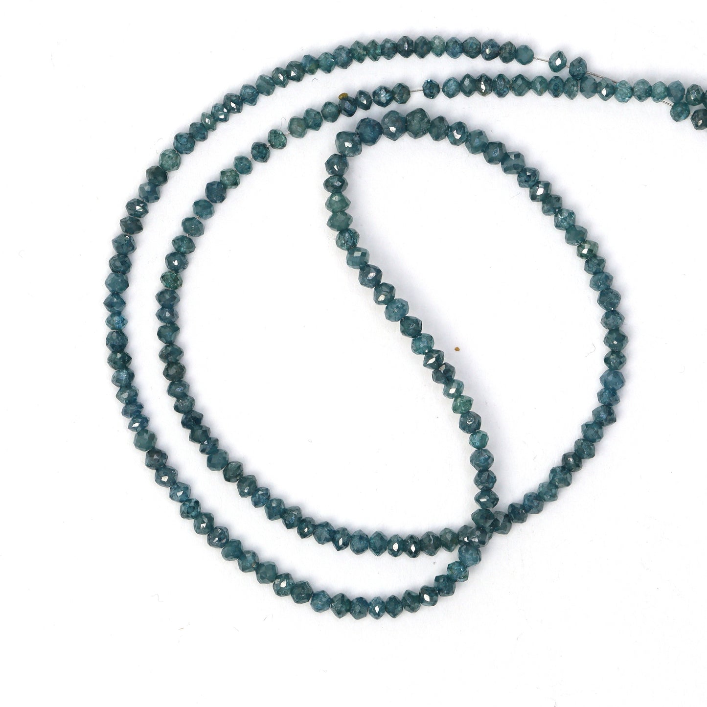 Blue Diamond 2mm Faceted Rondelles