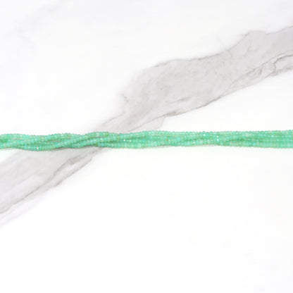 Chrysoprase 3mm Faceted Rondelles
