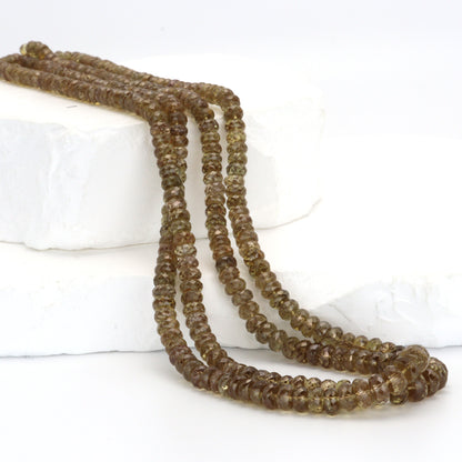 Color Change Garnet 4mm - 6mm Hand Faceted Rondelles Bead Strand