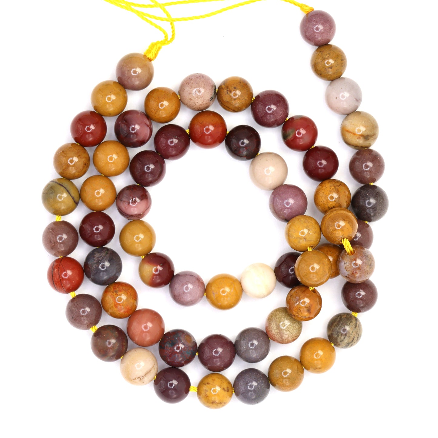 Natural Mookaite 6mm Smooth Rounds Bead Strand