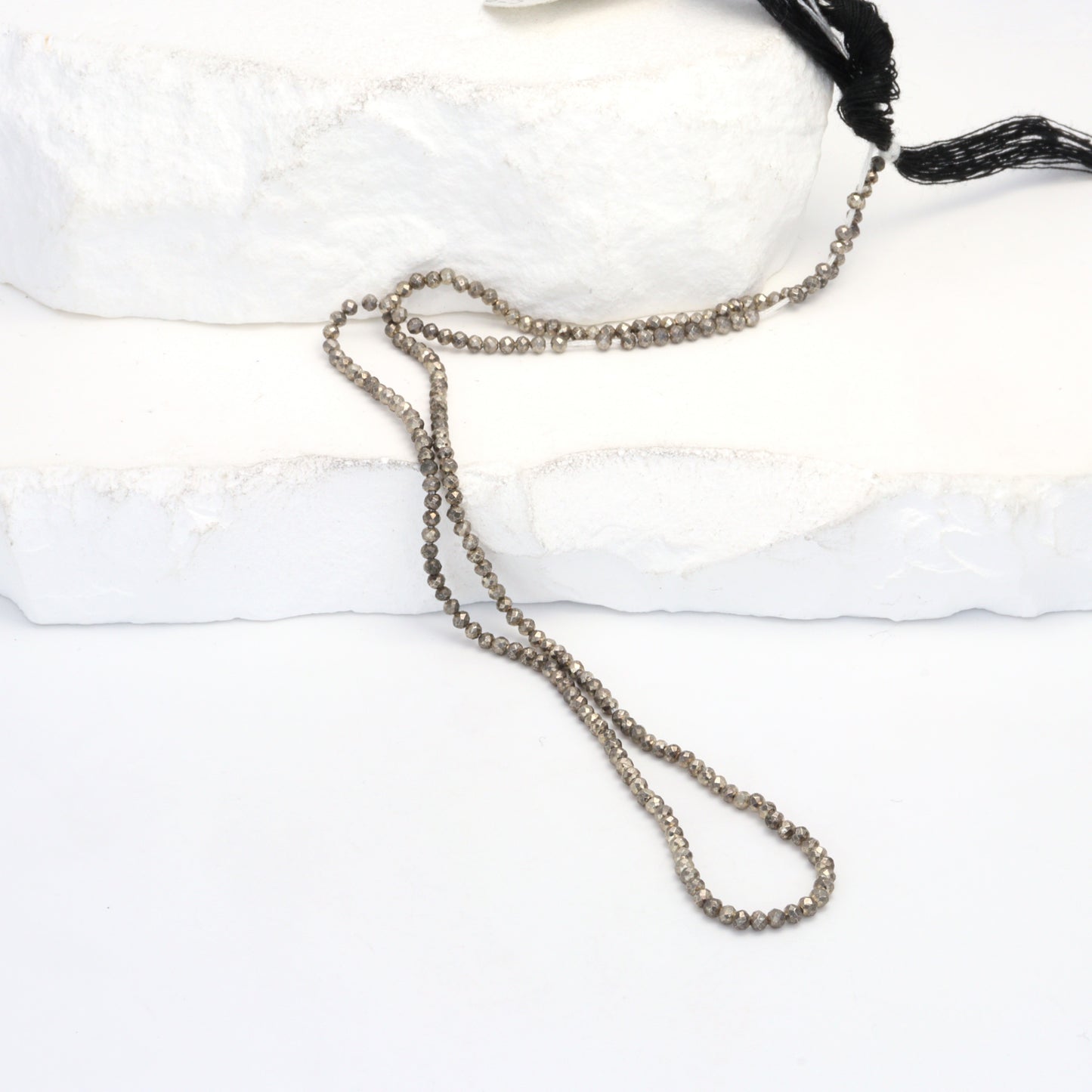 Silver Plated Pyrite 1.75mm Faceted Rounds