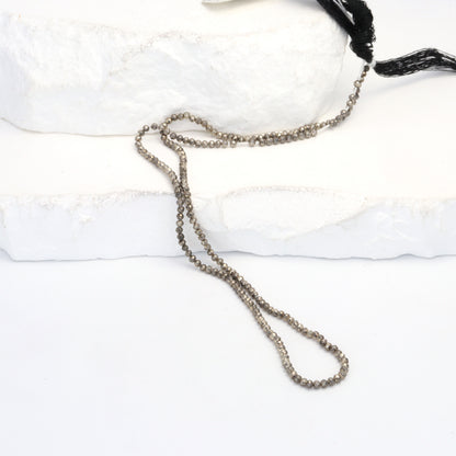 Silver Plated Pyrite 1.75mm Faceted Rounds