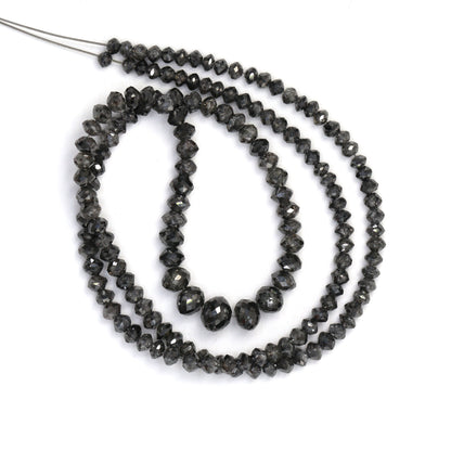 Gray Diamond 3mm Faceted Rondelles