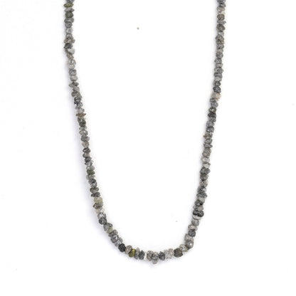 Gray Diamond 2.5mm - 3.0mm Hand Faceted Chips Bead Strand