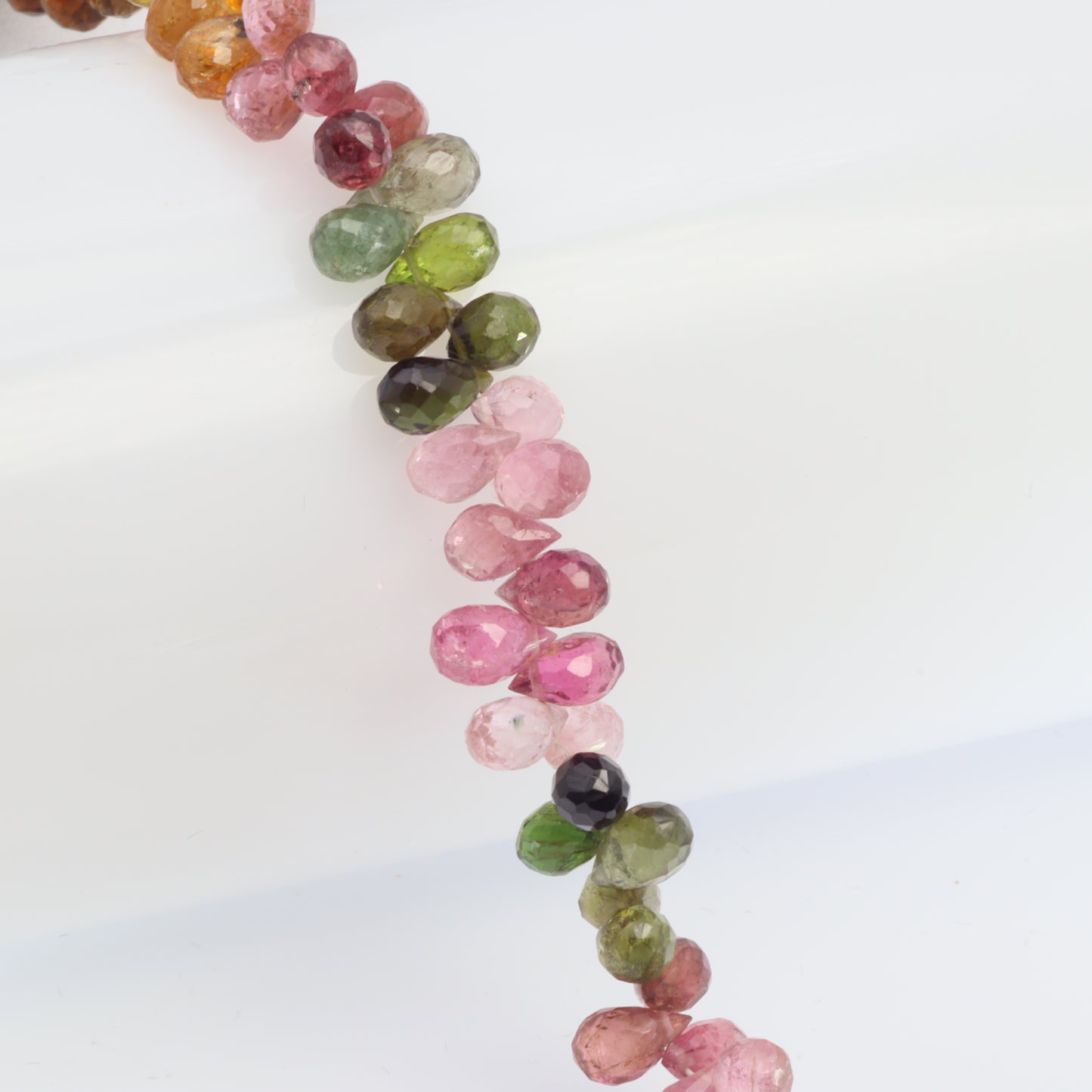 Watermelon Tourmaline 6x4mm Faceted Teardrop Briolettes