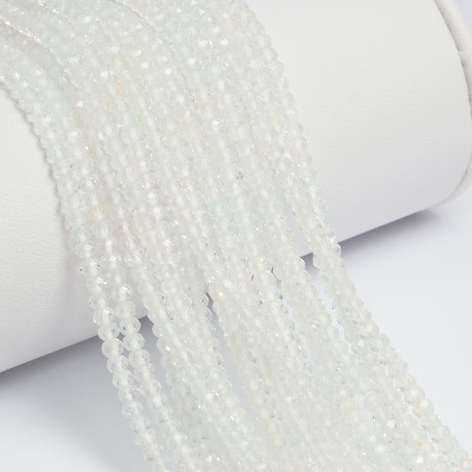 White Topaz 2.5mm Faceted Rondelles