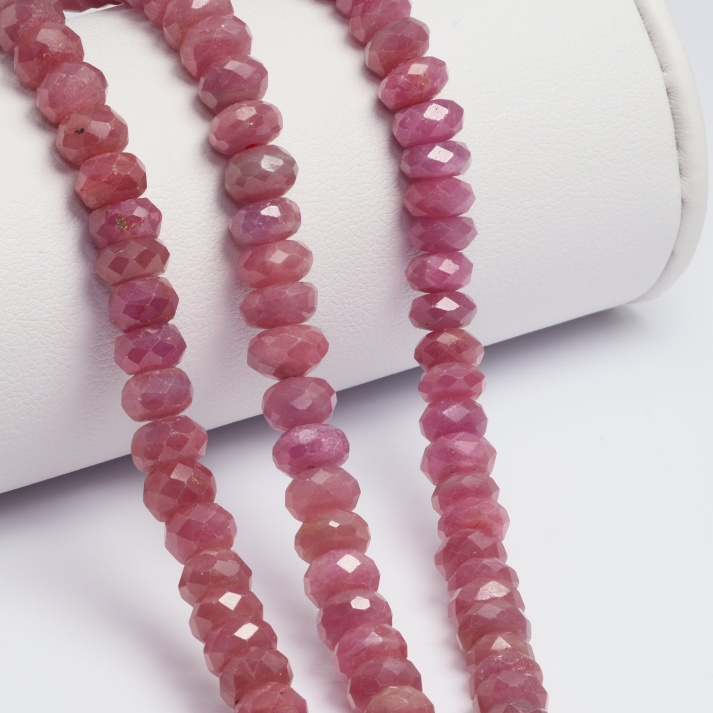 Ruby 7mm Faceted Rondelles