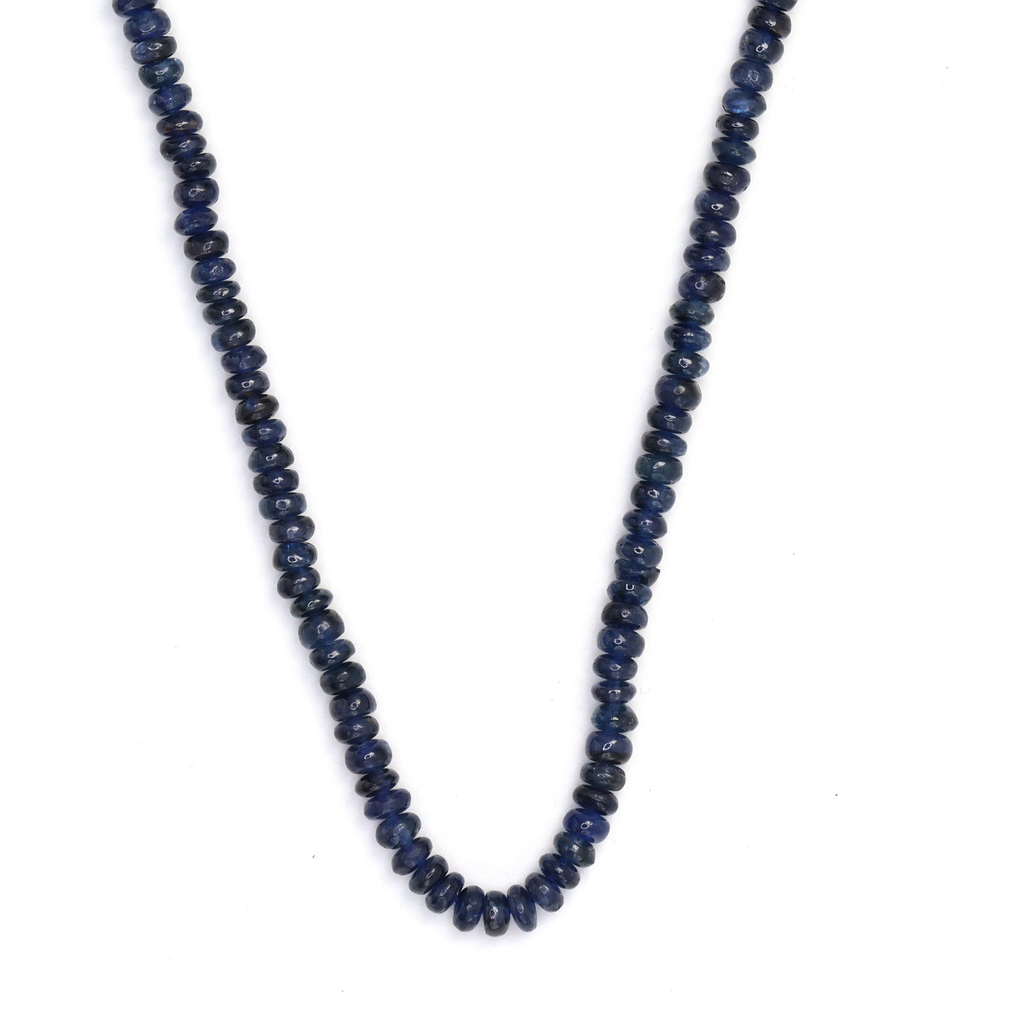Navy Blue Sapphire 2.75mm - 3.25mm Smooth Rondelles Bead Strand