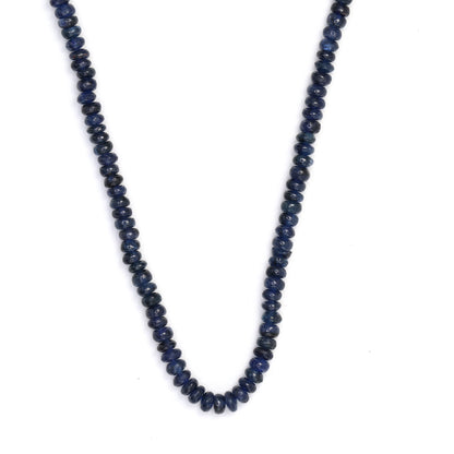 Navy Blue Sapphire 2.75mm - 3.25mm Smooth Rondelles Bead Strand